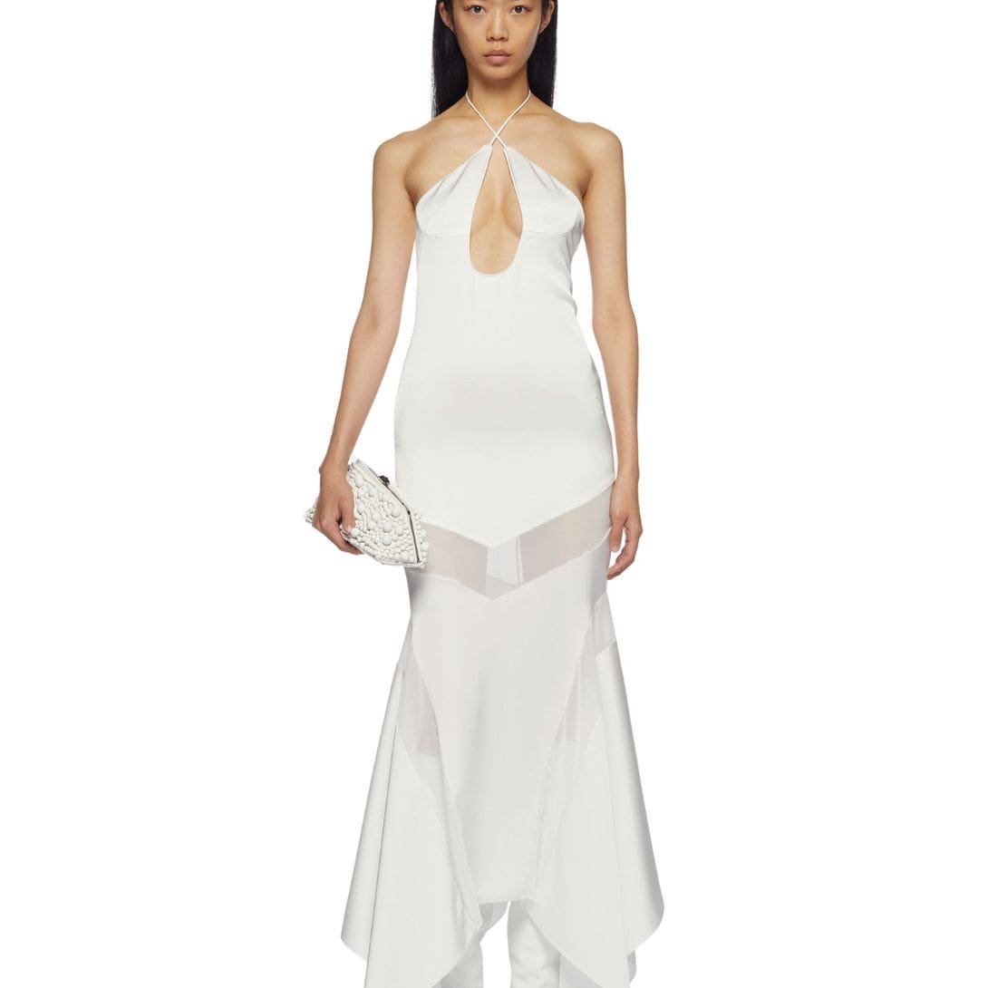 THE ATTICO ''SASKIA'' WHITE MIDI DRESS - Image 3