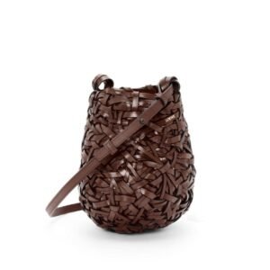 LOEWE SMALL NEST BASKET BAG IN CALFSKIN