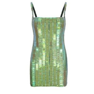 THE ATTICO RUE BLACK MINI DRESS