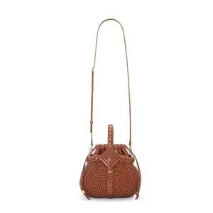 LOEWE DIAMOND ROUND BASKET MINI BAG IN CALFSKIN