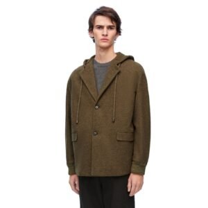 LOEWE HOODED JACKET IN WOOL AND CASHMERE