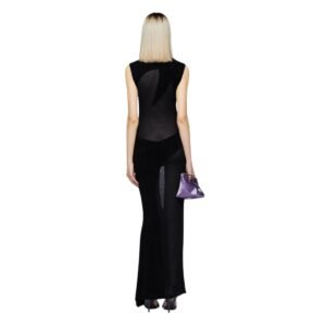THE ATTICO BLACK LONG DRESS