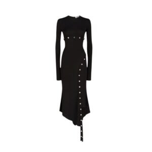 THE ATTICO BLACK MIDI DRESS