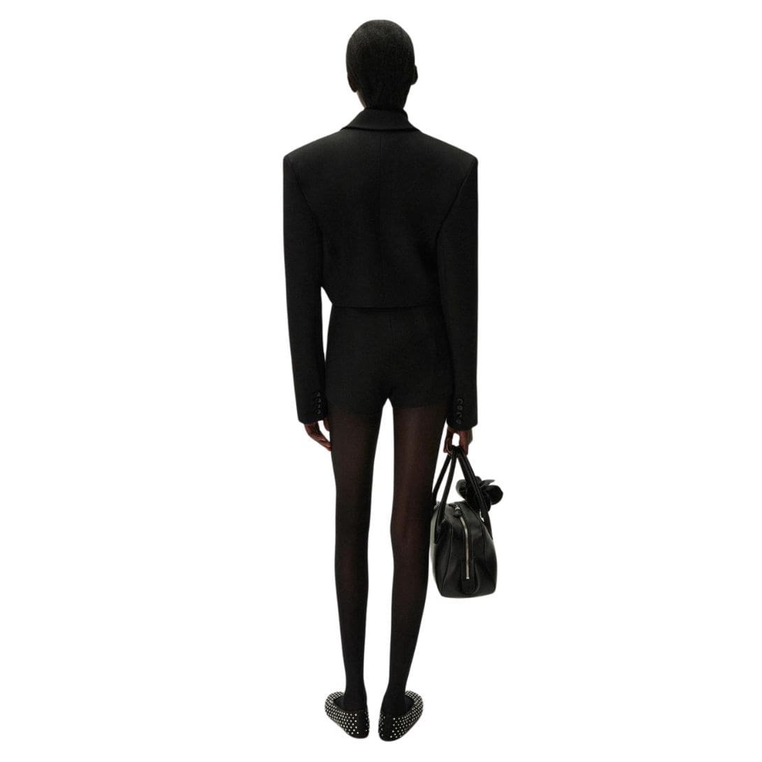 MAGDA BUTRYM WOOL HOT SHORTS IN BLACK - Image 4