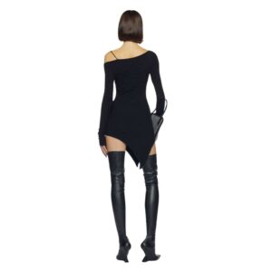 THE ATTICO ”DESAI” BLACK MINI DRESS