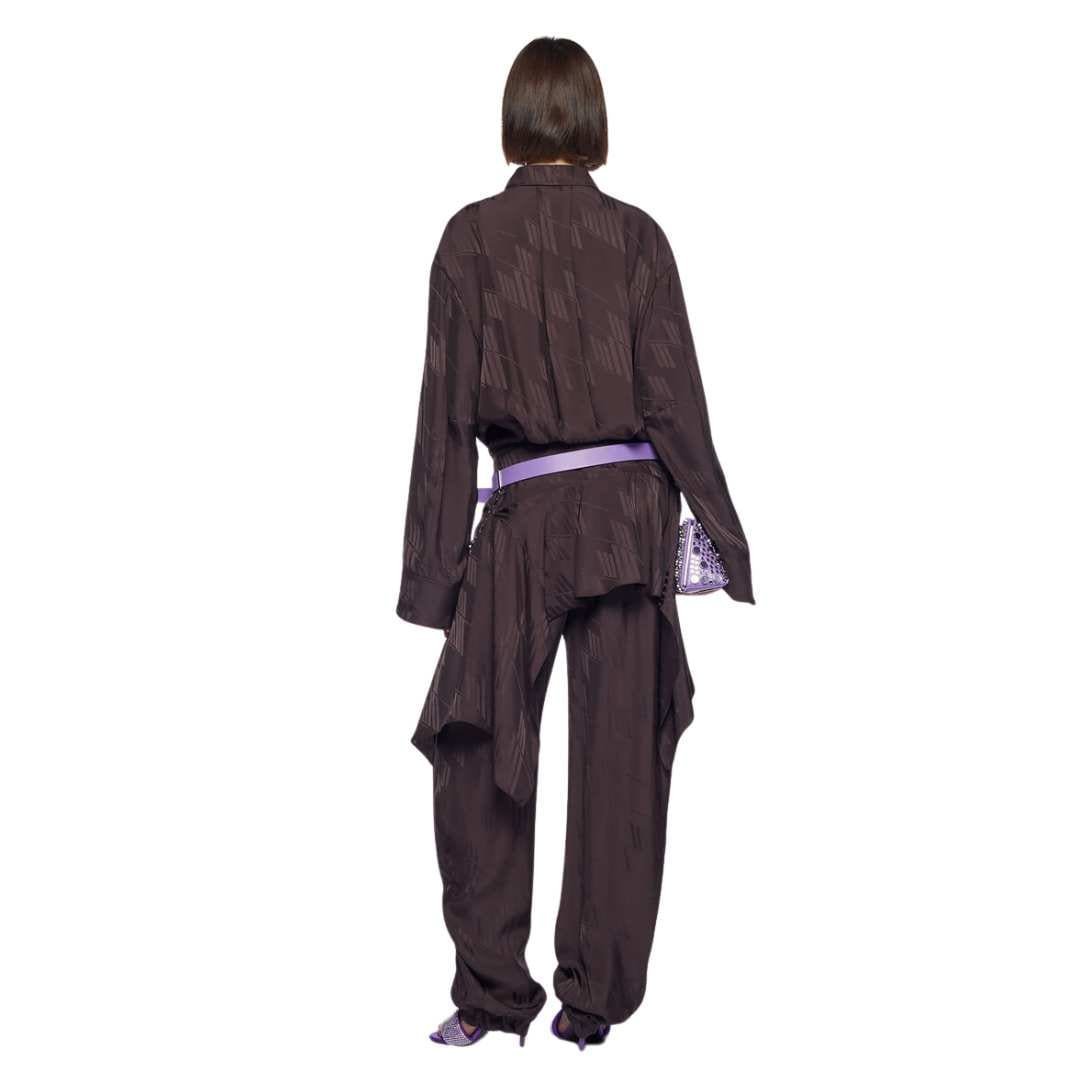 THE ATTICO ''MISCHA'' DARK BROWN MINI DRESS - Image 2