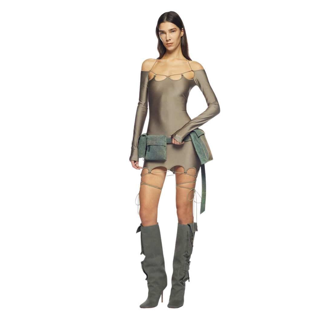 THE ATTICO "LYNA" MILITARY MINI DRESS - Image 3