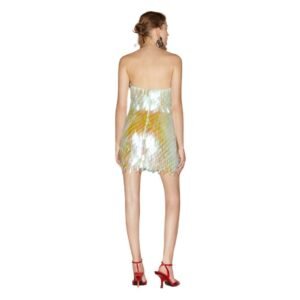 THE ATTICO OPALESCENT MINI DRESS