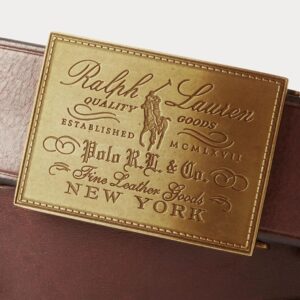 RALPH LAUREN HERITAGE PLAQUE BUCKLE BELT