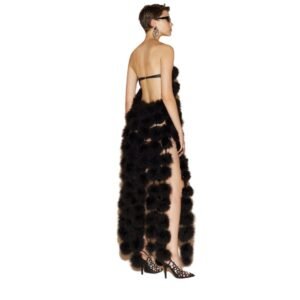 THE ATTICO BLACK MIDI DRESS