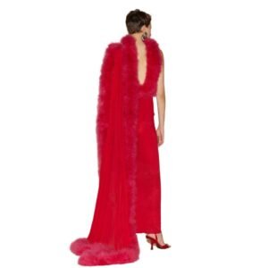 THE ATTICO VIBRANT RED LONG DRESS