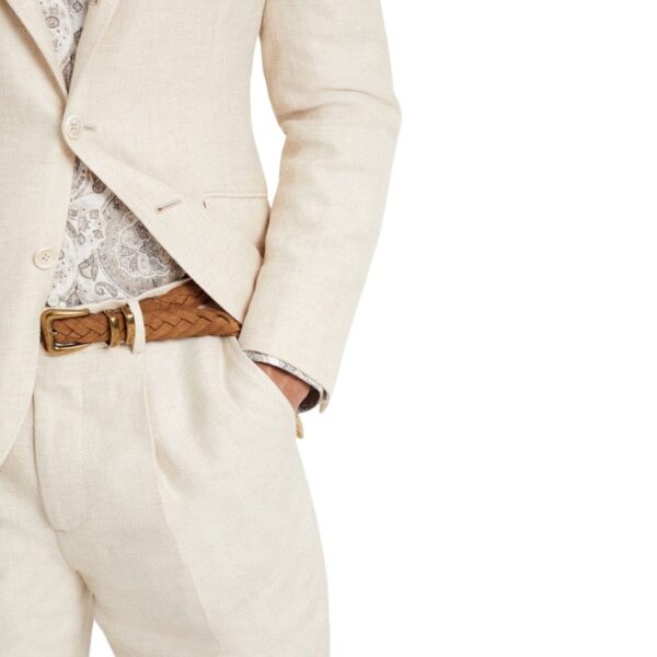 BRUNELLO CUCINELLI REVERSED LEATHER BELTS WITH SQUARE BUCKLE AND TIP - Image 3