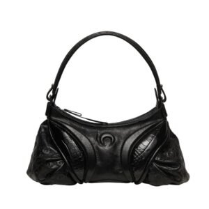 MARINE SERRE EMBOSSED LEATHER FUTURA BLACK