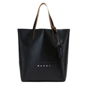 MARNI BLACK OPEN SHOPPER WITH MARNI TAG