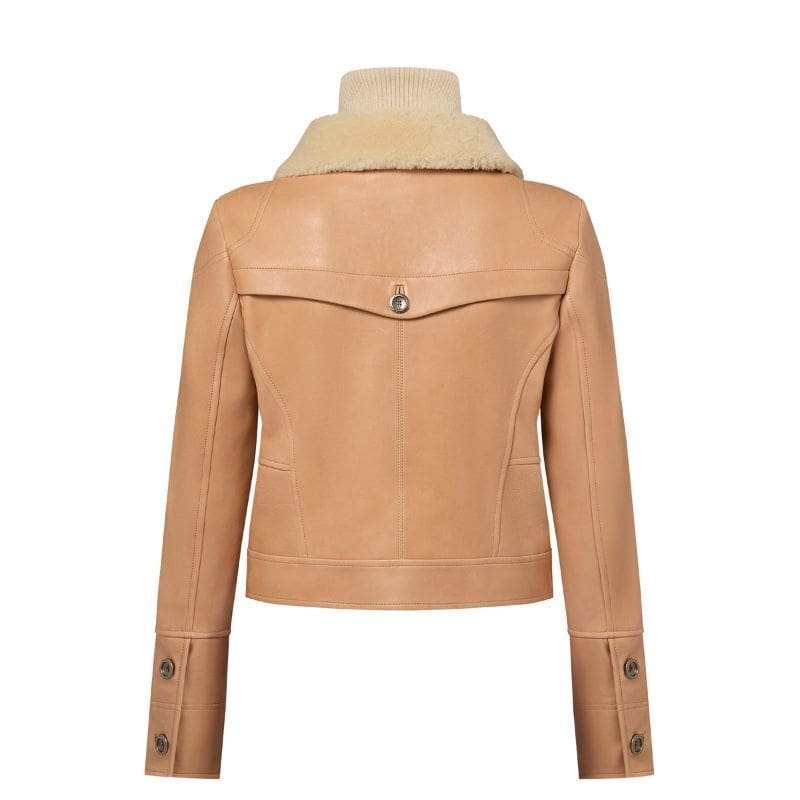 LOUIS VUITTON SHEARLING COLLAR LEATHER JACKET - Image 2