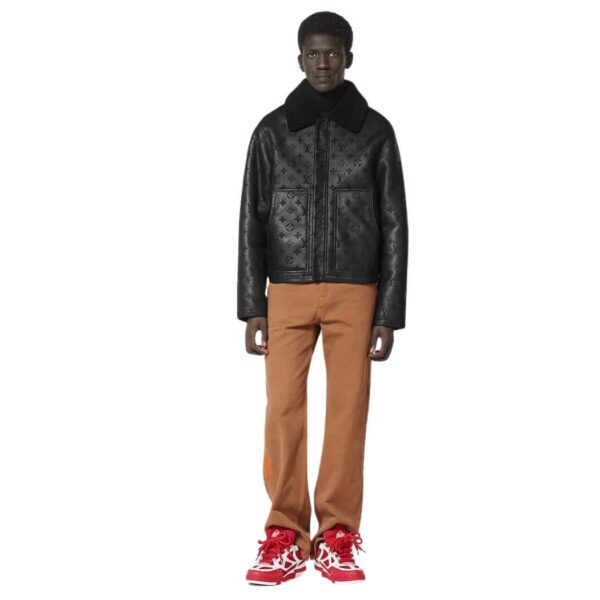 LOUIS VUITTON SHEARLING EMBOSSED MONOGRAM JACKET - Image 2