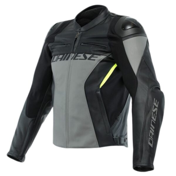 DAINESE RACING 4 LEATHER JACKET GRAY