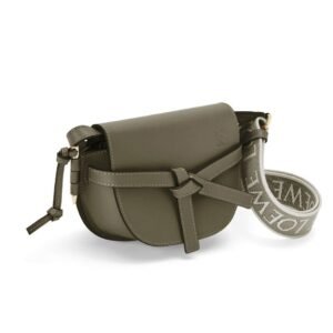 LOEWE GATE DUAL MINI BAG IN SOFT CALFSKIN AND JACQUARD
