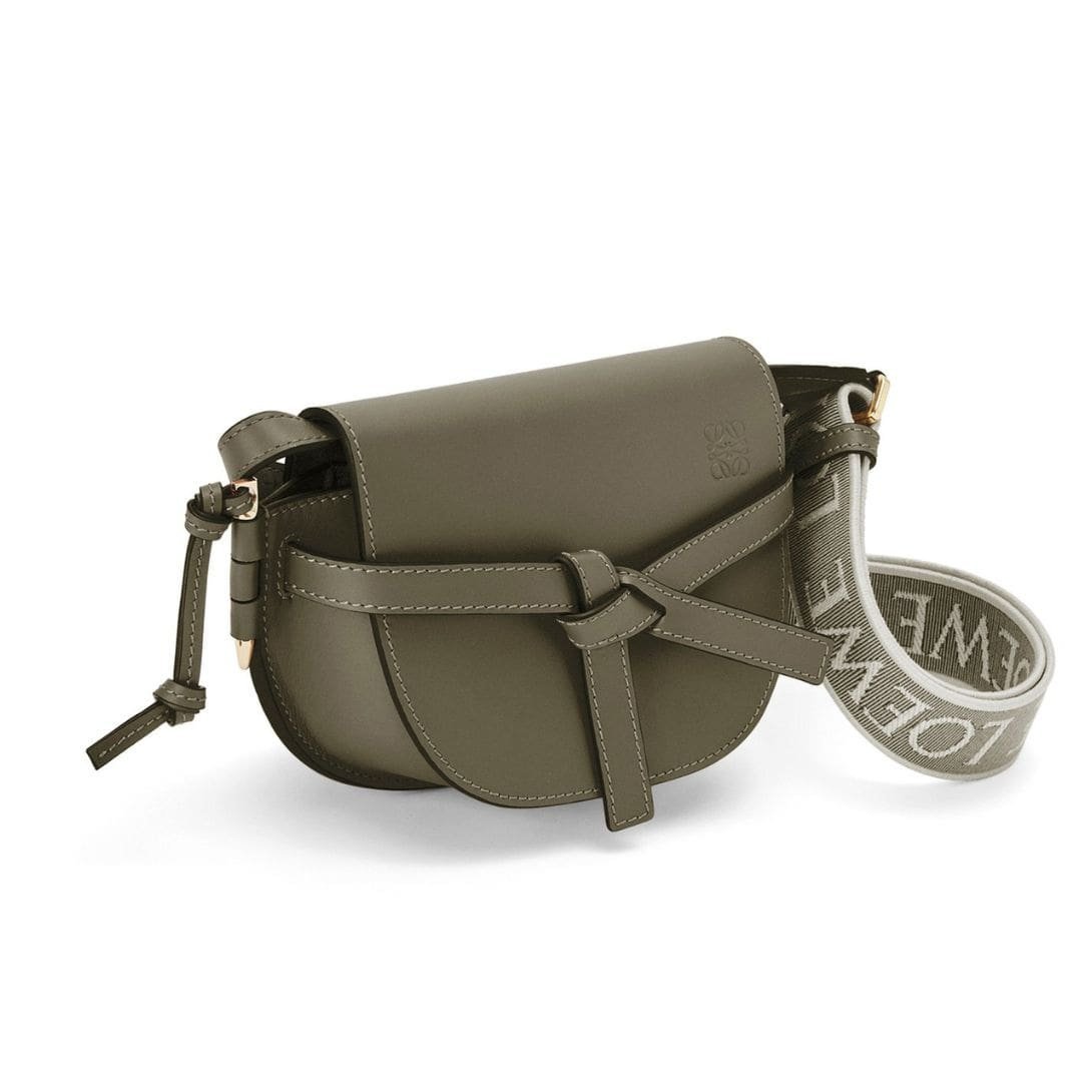 LOEWE GATE DUAL MINI BAG IN SOFT CALFSKIN AND JACQUARD - Image 2