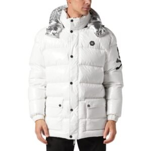 PHILIPP PLEIN NYLON PUFFER JACKET SKULL&BONES