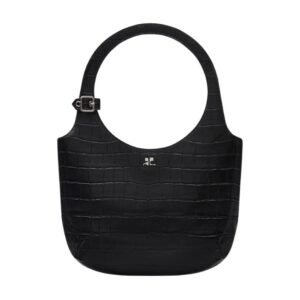 COURREGES HOLY CROCO STAMPED BAG