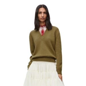 LOEWE TROMPE LOEIL SWEATER IN WOOL AND SILK