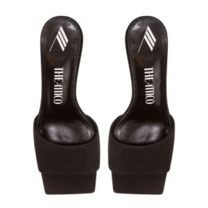 THE ATTICO ”CHEOPE” BLACK AND SILVER MULE