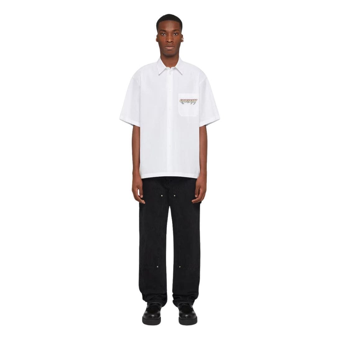 GIVENCHY SHIRT IN POPLIN WITH GIVENCHY WORLD TOUR PRINT - Image 2