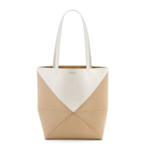 LOEWE PUZZLE FOLD TOTE BAG IN SHINY CALFSKIN