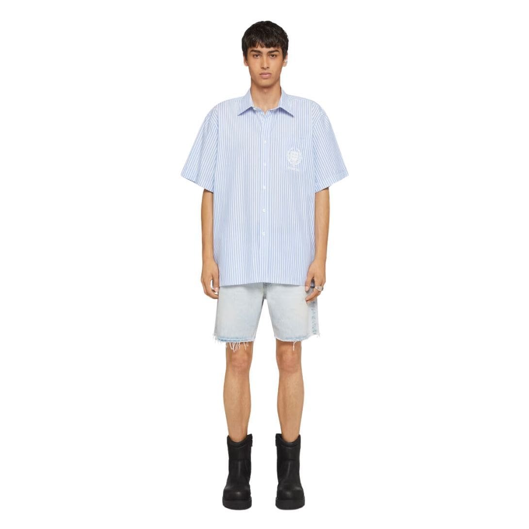 GIVENCHY STRIPED GIVENCHY CREST SHIRT IN COTTON - Image 2