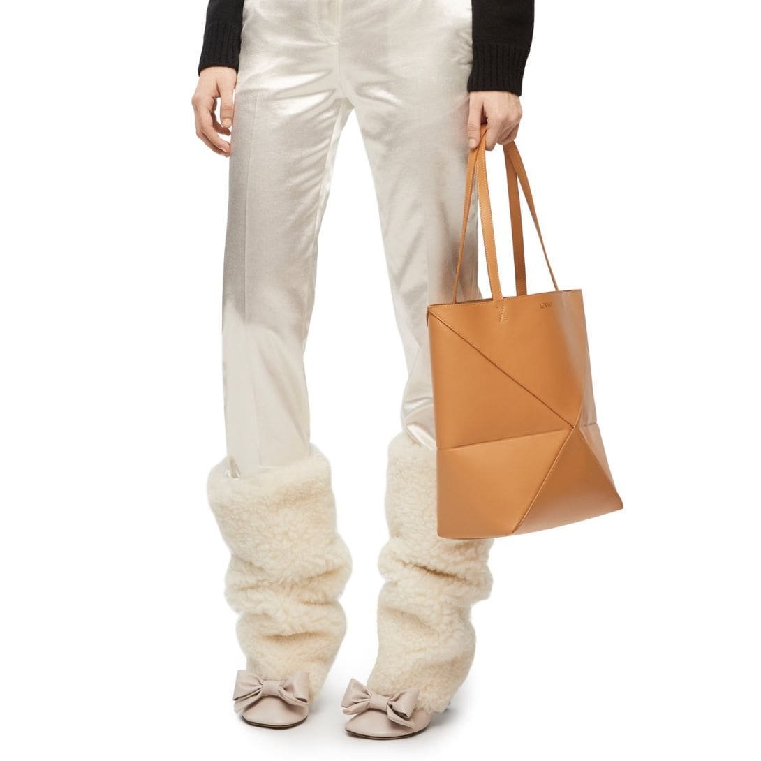 LOEWE PUZZLE FOLD TOTE BAG IN SHINY CALFSKIN - Image 8