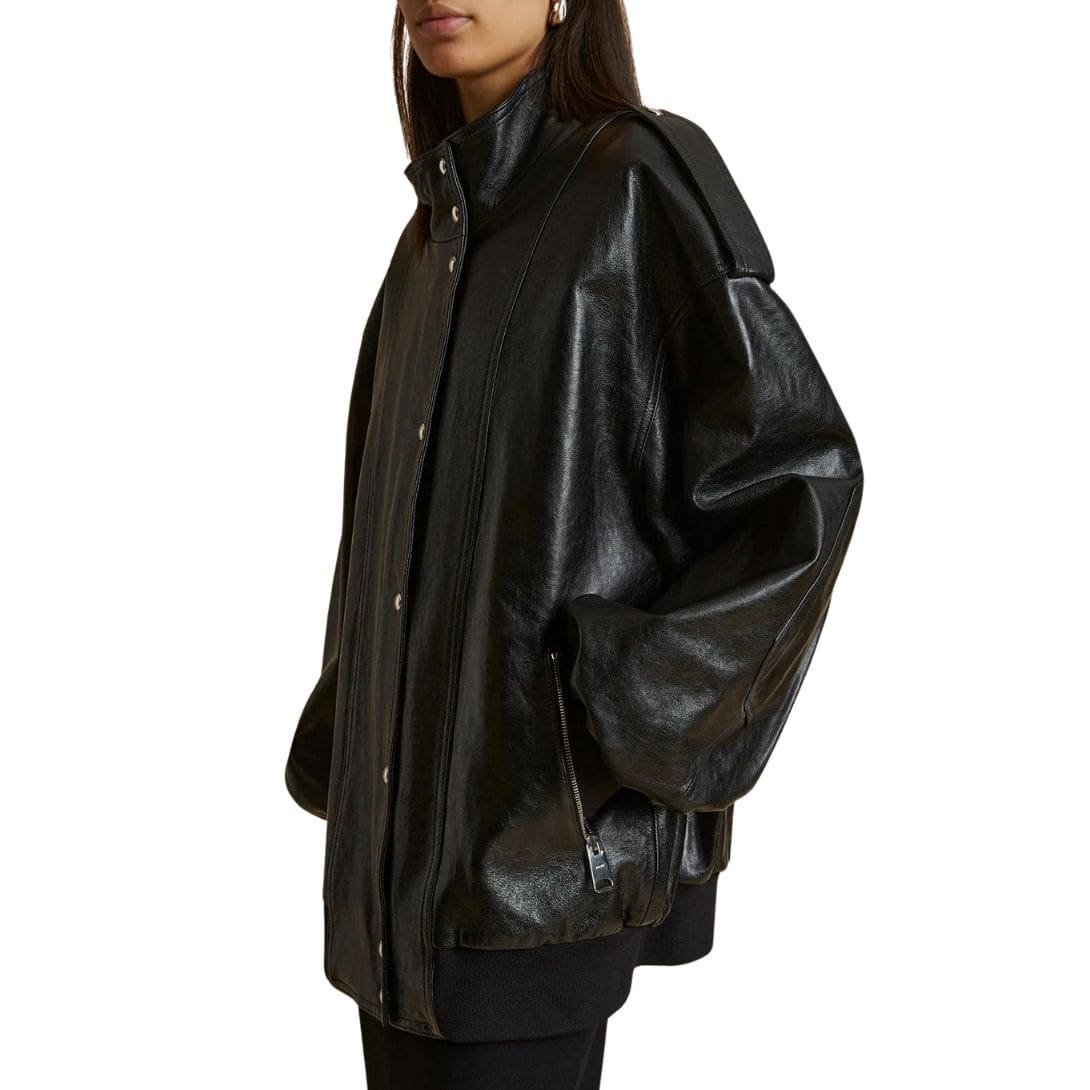 KHAITE THE FARRIS JACKET IN BLACK LEATHER - Image 5