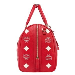 MCM MediumOttomar Weekender Bag in Maxi Visetos Candy Red