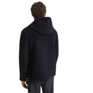 YVES SALOMON HOODIE IN WOOL-CASHMERE BLEND FABRIC