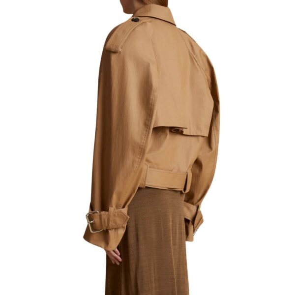 KHAITE THE HAMMOND JACKET IN KHAKI - Image 4