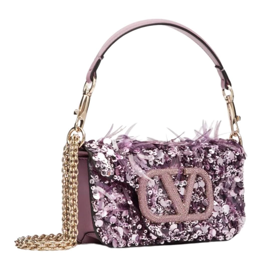 VALENTINO GARAVANI SMALL LOCÒ SHOULDER BAG WITH 3D EMBROIDERY - Image 4