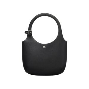 COURREGES HOLY GRAINED LEATHER BAG