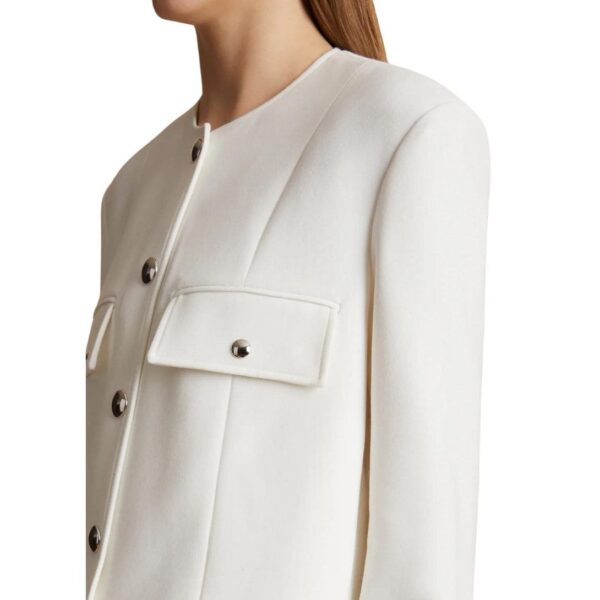 KHAITE THE LAYBIN JACKET IN CHALK - Image 4