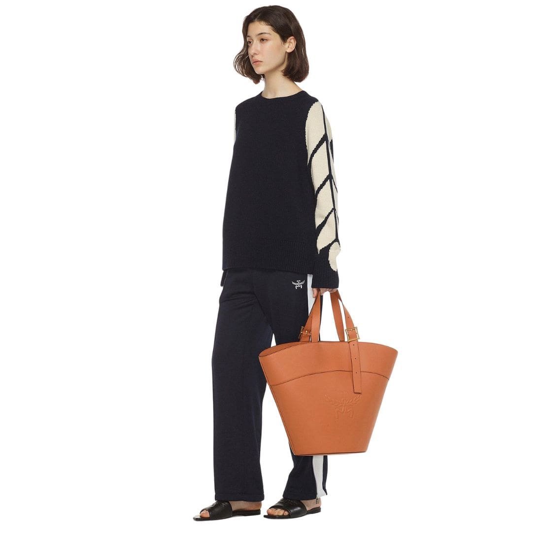 MCM LARGE HIMMEL TOTE IN SPANISH NAPPA LEATHER COGNAC - Image 5