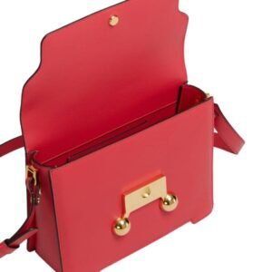 MARNI RED LEATHER TRUNKAROO MEDIUM SHOULDER BAG