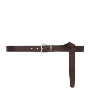 SAINT LAURENT CASSANDRE BELT IN VEGETABLE-TANNED LEATHER