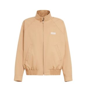 MARNI BEIGE ORGANIC GABARDINE OVERSIZED BOMBER