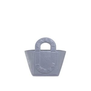 MARNI GREY LEATHER SWEEDY SMALL TOTE BAG
