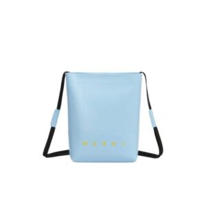 MARNI LIGHT BLUE CROSSBODY BAG WITH SHOELACE STRAP