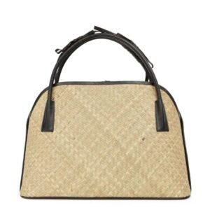 MAISON MARGIELA INTERWOVEN LEATHER-TRIM TOTE BAG