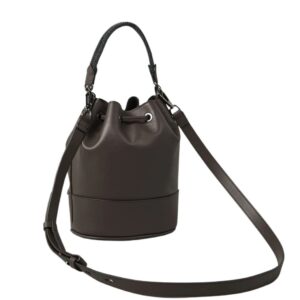 BRUNELLO CUCINELLI CALFSKIN BUCKET BAG WITH PRECIOUS BRAIDED HANDLE