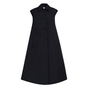 MARNI BLACK BONDED COTTON COCOON DRESS