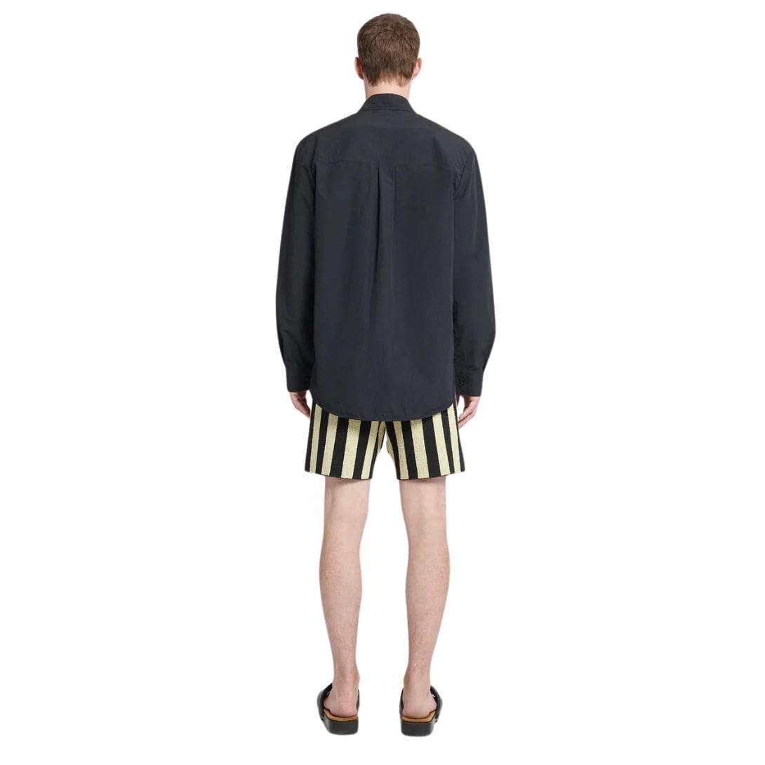 NANUSHKA JARI TECH POPLIN SHIRT OFF BLACK - Image 2