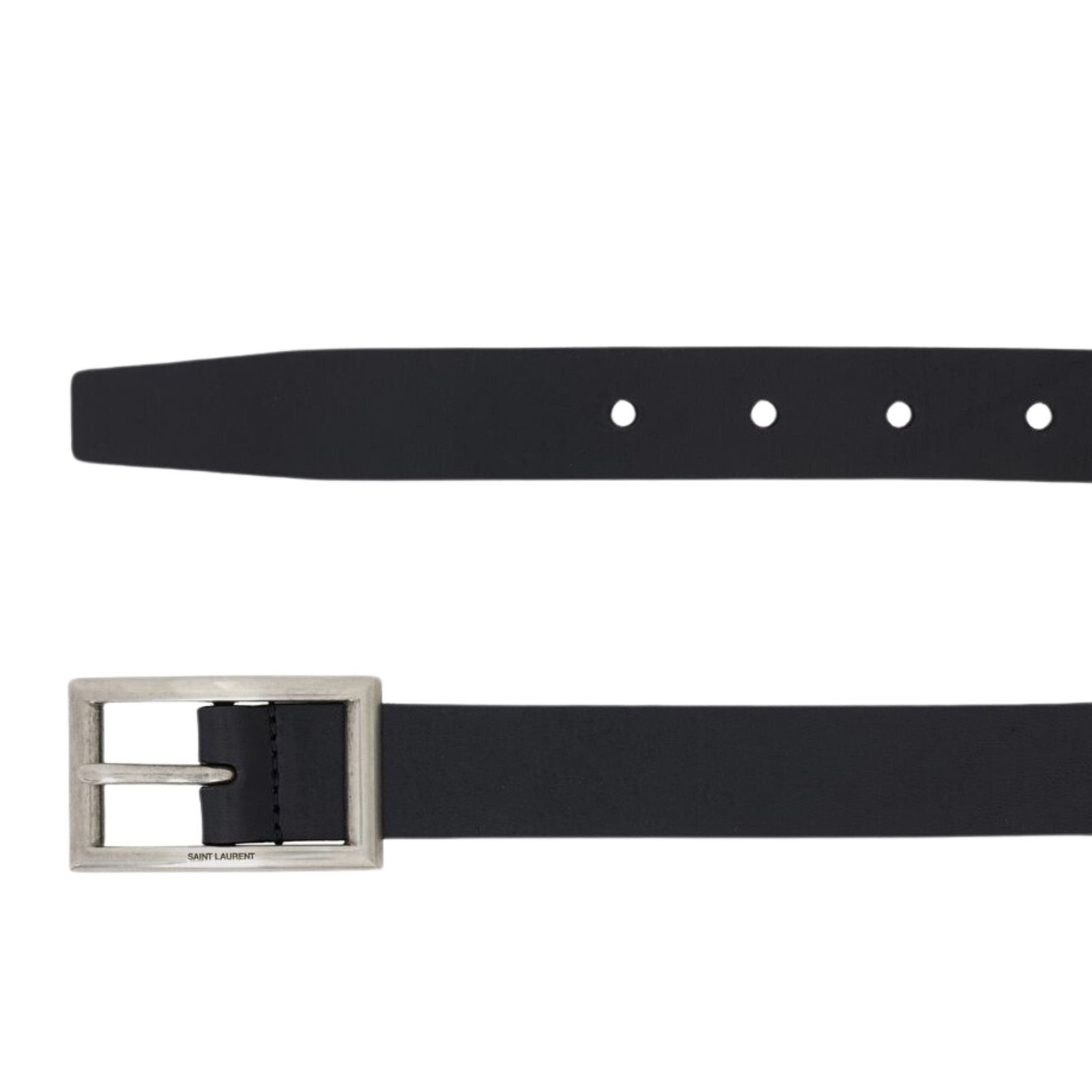 SAINT LAURENT RECTANGULAR BUCKLE BELT IN VEGETABLE TANNED LEATHER - Image 2