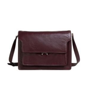 MARNI TRUNK SOFT LARGE BAG IN RED LEATHER